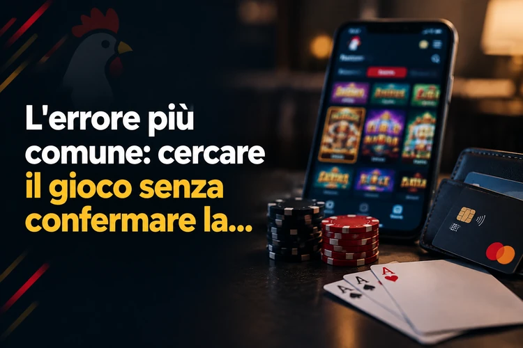 L'errore più comune: cercare il gioco senza confermare la disponibilità