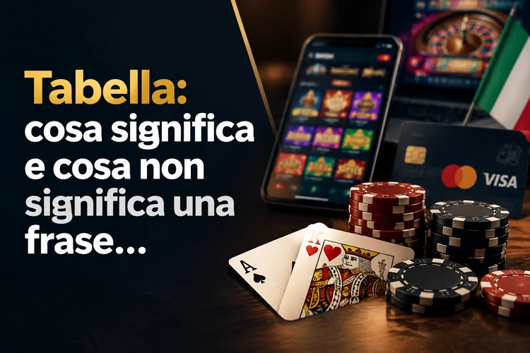 Tabella: cosa significa e cosa non significa una frase standard