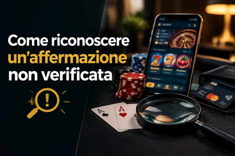 Come riconoscere un’affermazione non verificata